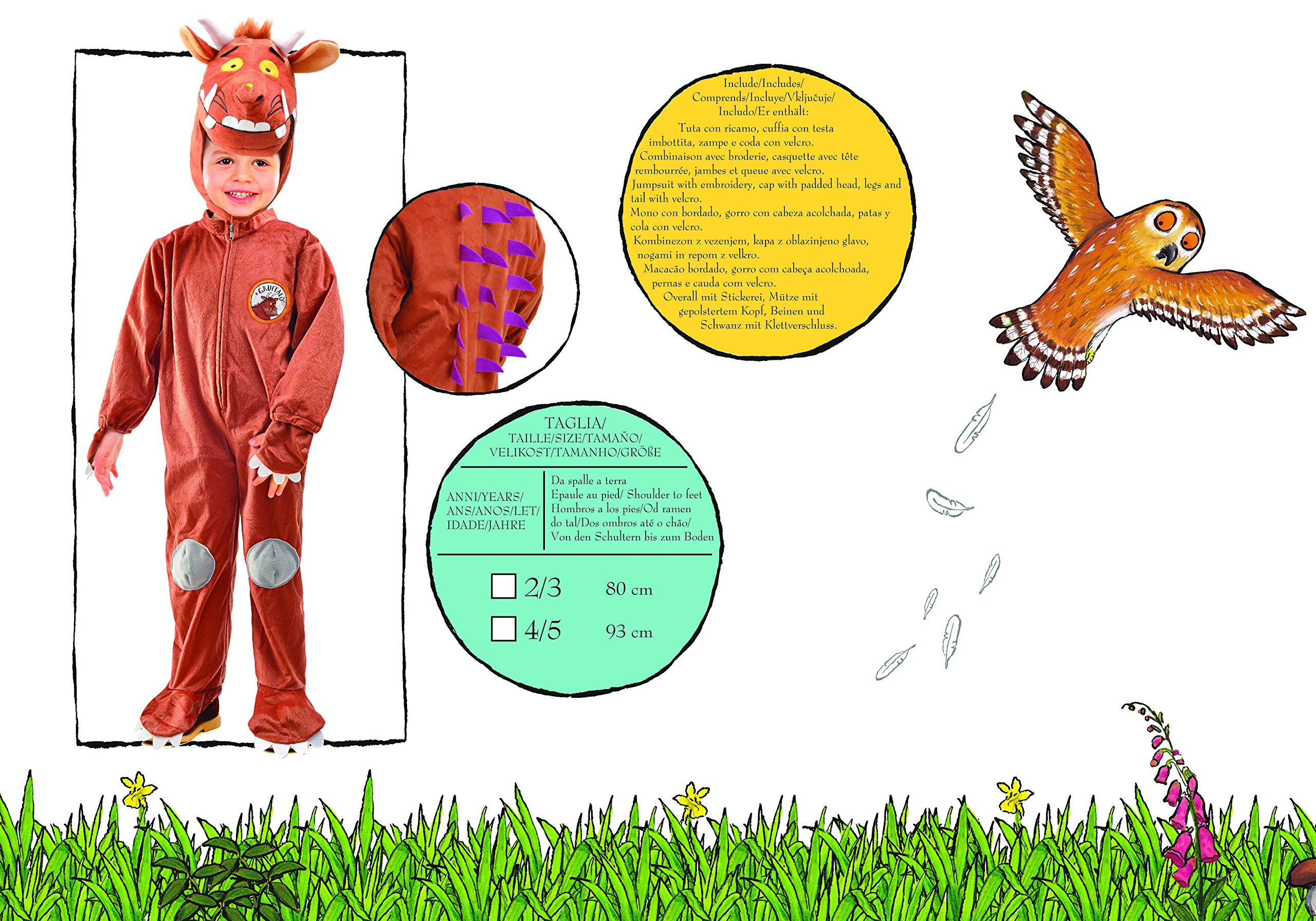 Ciao- Gruffalo' mostriciattolo costume travestimento tutina bambino