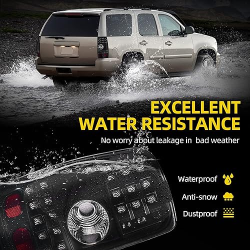 Miniatura 3 de DWVO Conjunto de luces traseras LED compatible con Chevy Suburban 2001 2002 2003 2004 2005 2006, Chevrolet Tahoe GMC Yukon (XL) 02 03 04 05 06