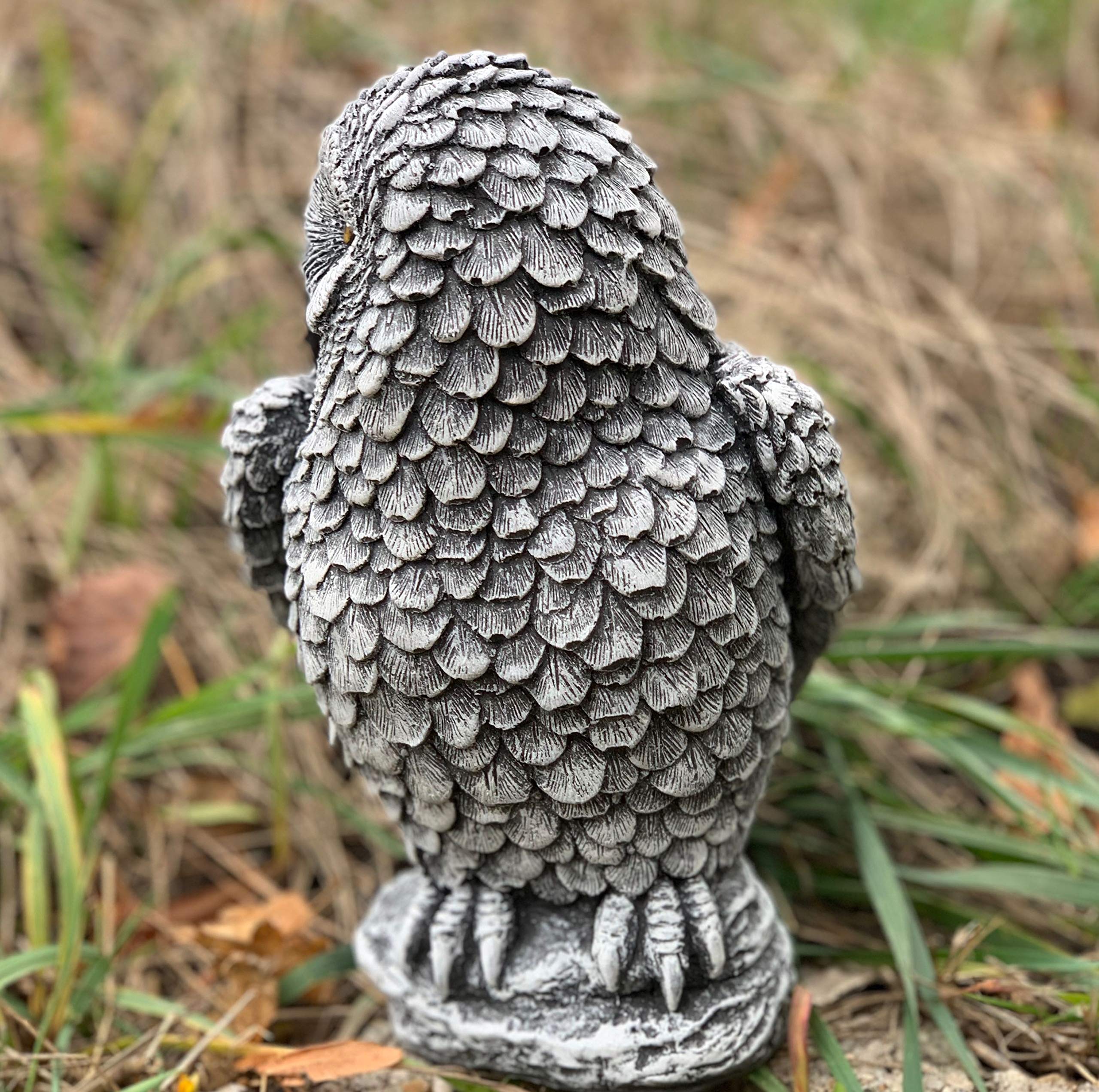 stoneandstyle Figurine en pierre Uhu Kauz en pierre résistante au gel résistante aux intempéries