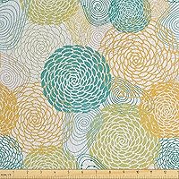 Vista 25 de Ambesonne Lattice Faux Suede Fabric by The Yard, Morocco Intricate Pattern Orient Influences, for Indoor Outdoor DIY Projects Upholstery, 2 Yards