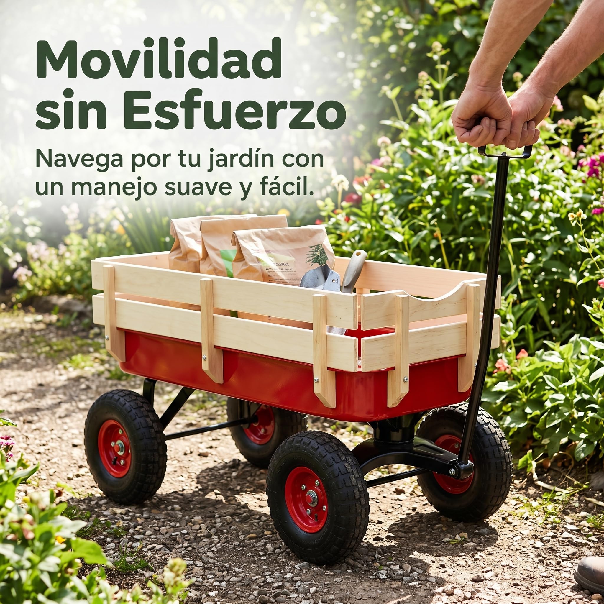 Gartenwagen Handwagen für den Außenbeich – Bollwagen Transportwagen