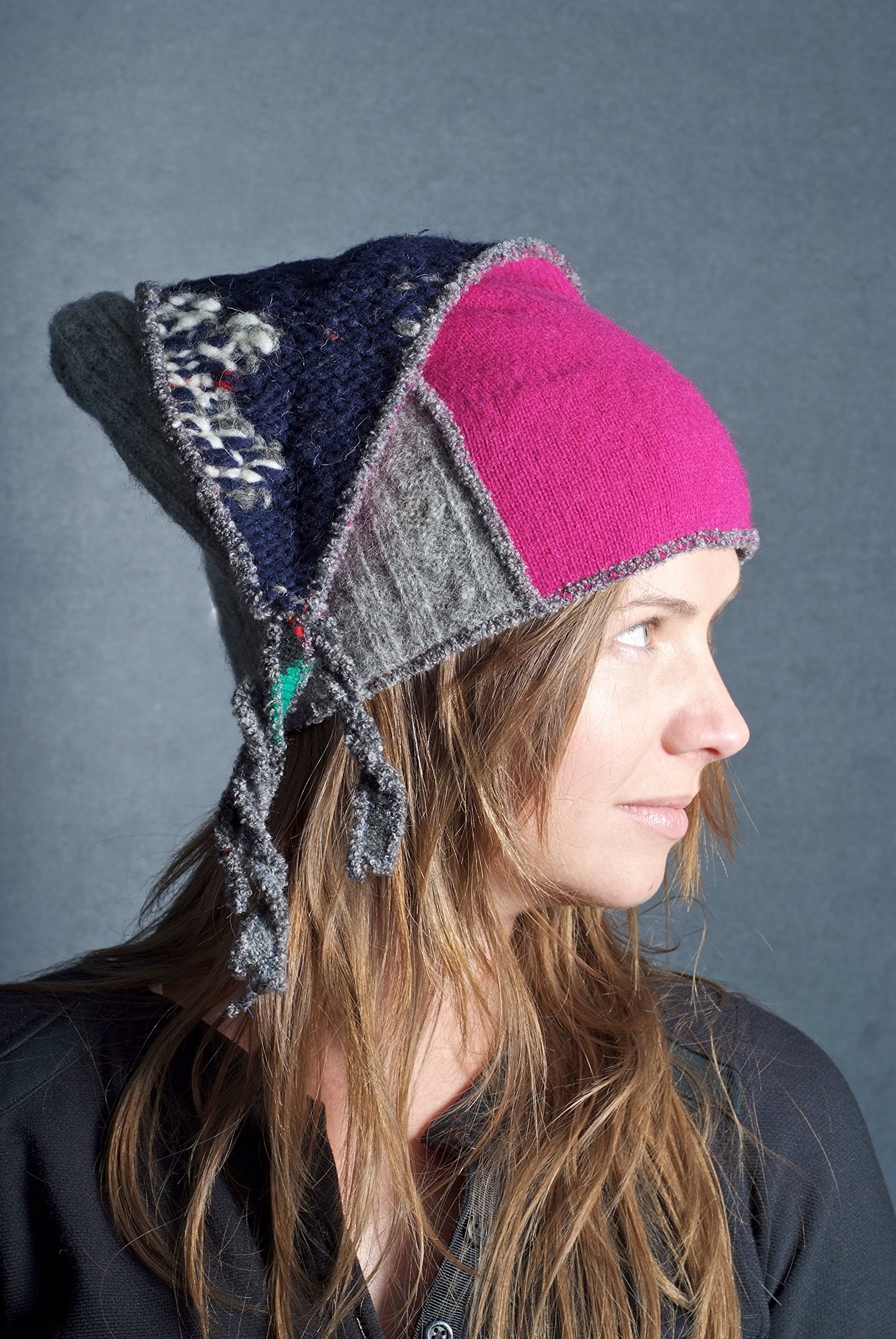 Xob Sleeper Hat Upcycled Wool Sweaters Winter Hat By Icebox Knitting