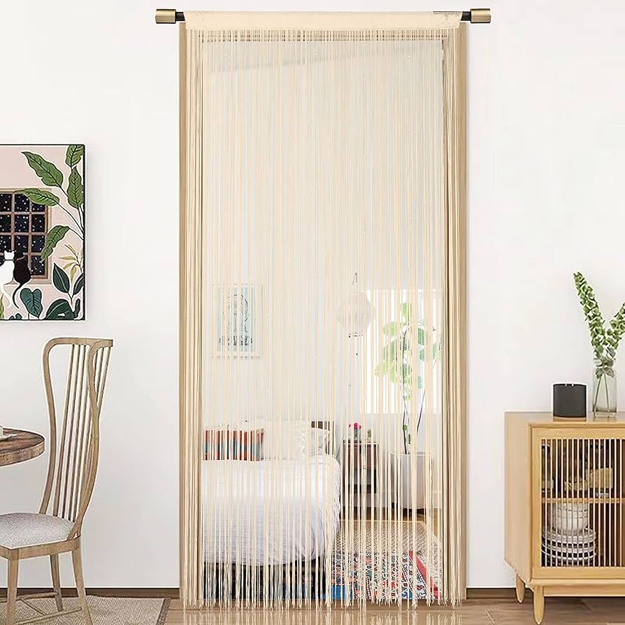 高品質カーテン　ことも部屋用 Amazon｜HSYLYM スパゲッティストリングカーテン 戸口用