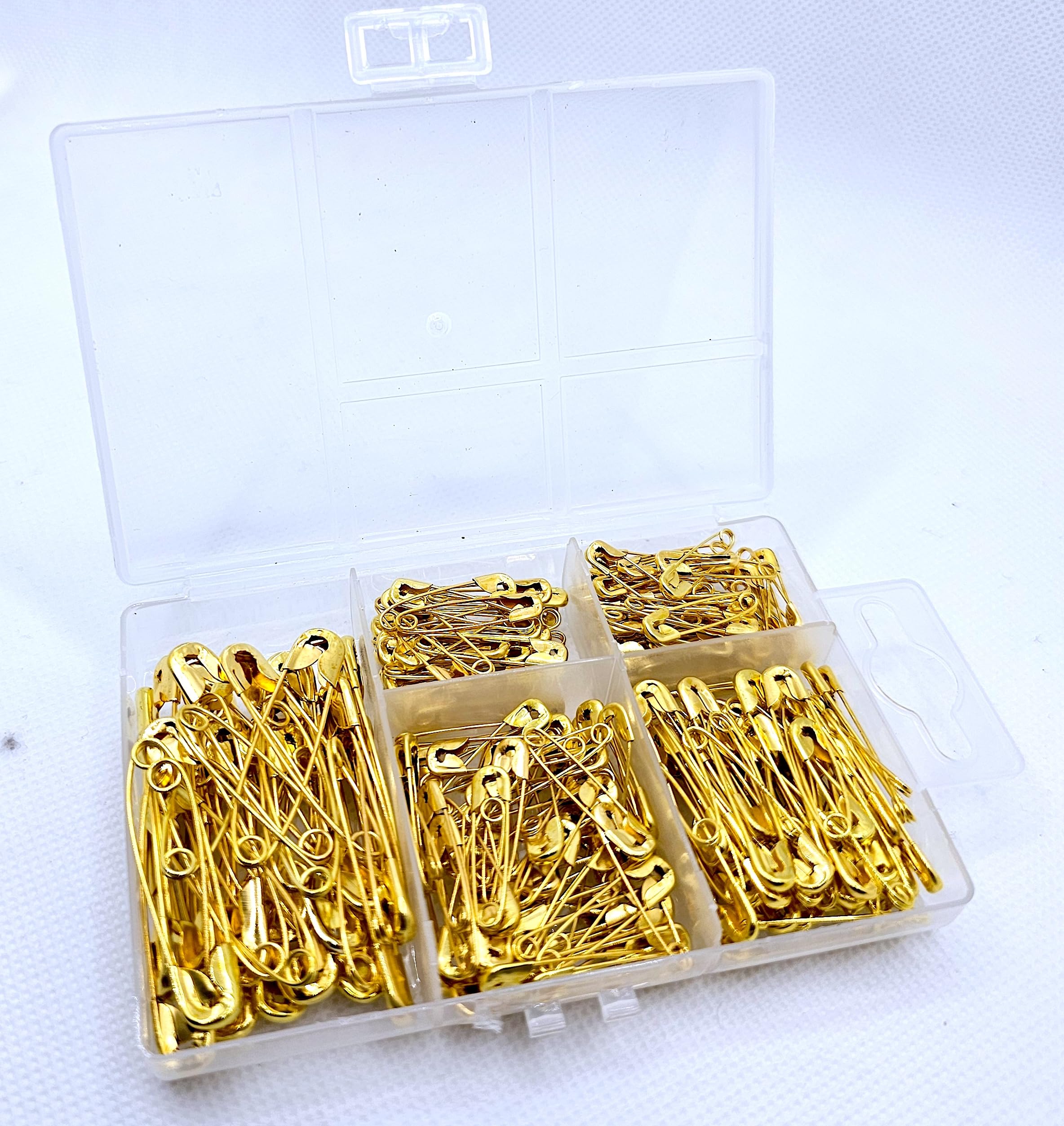 Safety Pins Assorted Sizes, Strong Nickel Plated Steel, Rust Resistant, Ideal for Art & Crafts, DIY, Pinning, Hemming