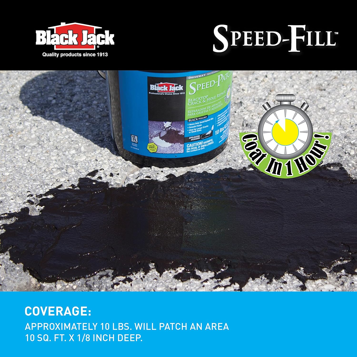 BlackJack Speed-Patch Blacktop Crack & Hole Repair