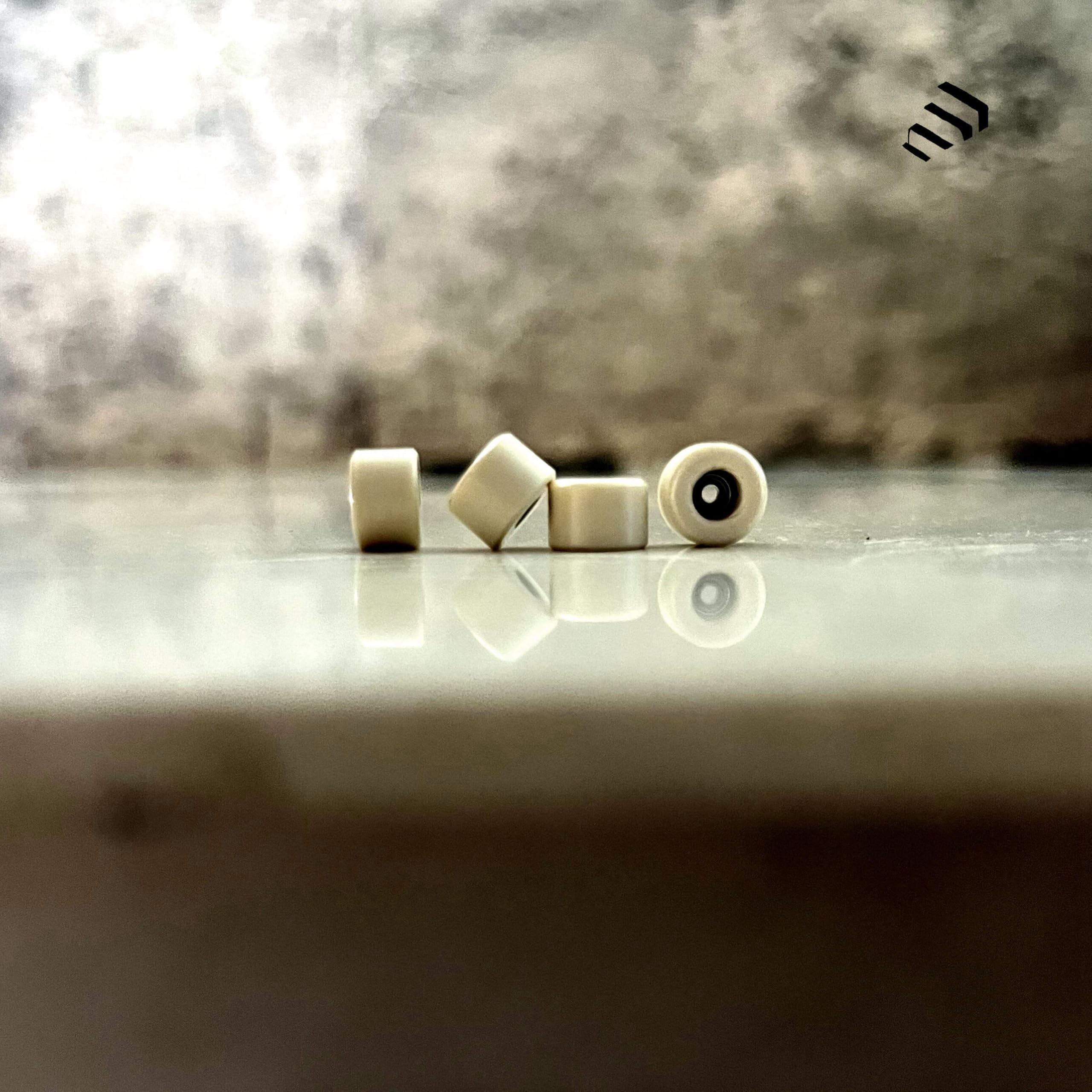 NOAHWOOD Noah Wood Fingerboard (Beige Wheels i & ii & iii) Finger Skateboard Silent Wheels Non-Skid Wheels Strong Grip Wheels (8mm Big Beige Wheel 4 pcs)+(7.5mm Standard Wheel)+(8mm Planet Wheel)