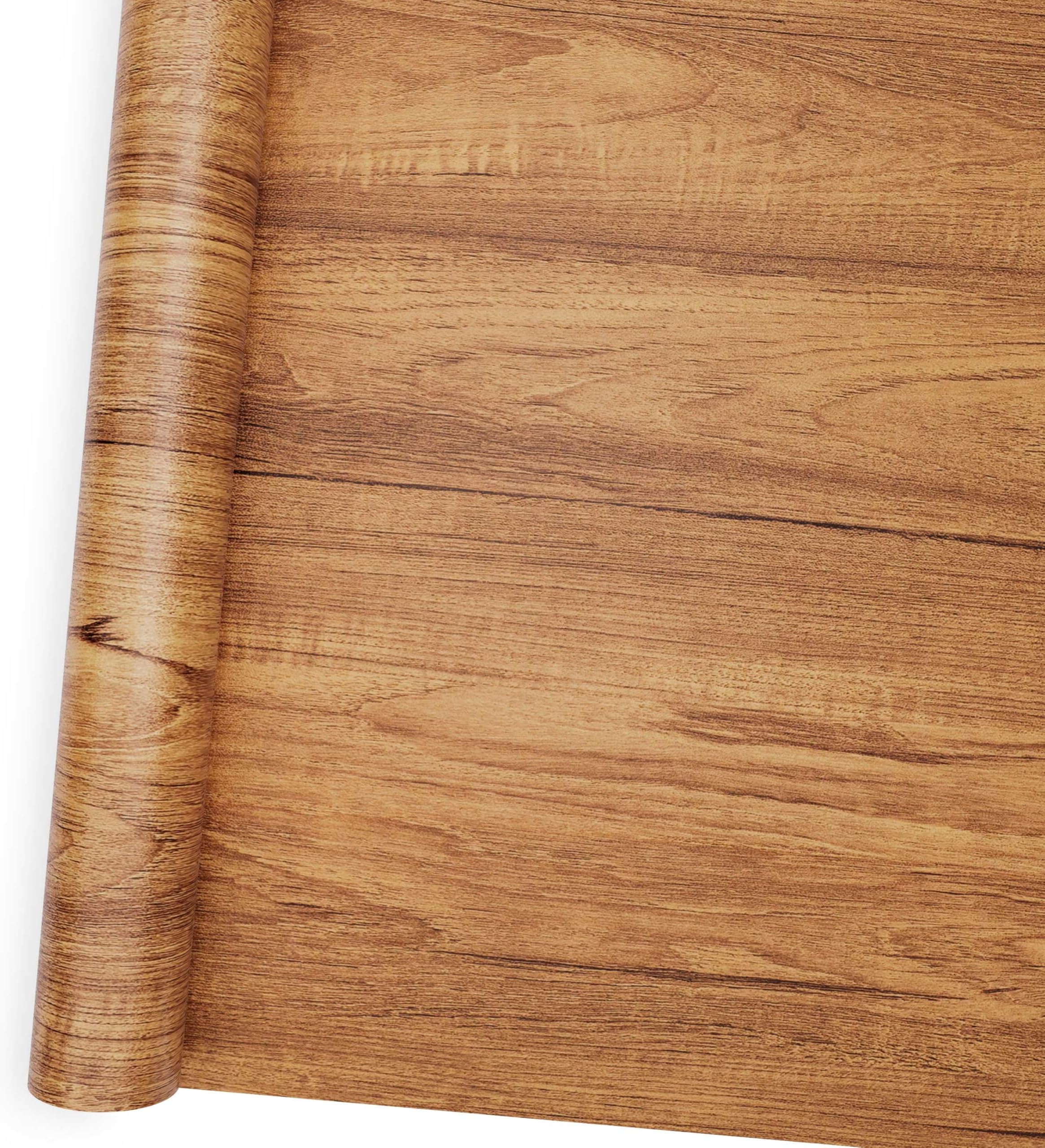 COSNIGHT Wood Grain Contact Paper Peel and Stick Wallpaper Self Adhesive Wall Paper for Countertop Drawer Shelf Liner Cabinet Easy to Clean 15.7In x 118In