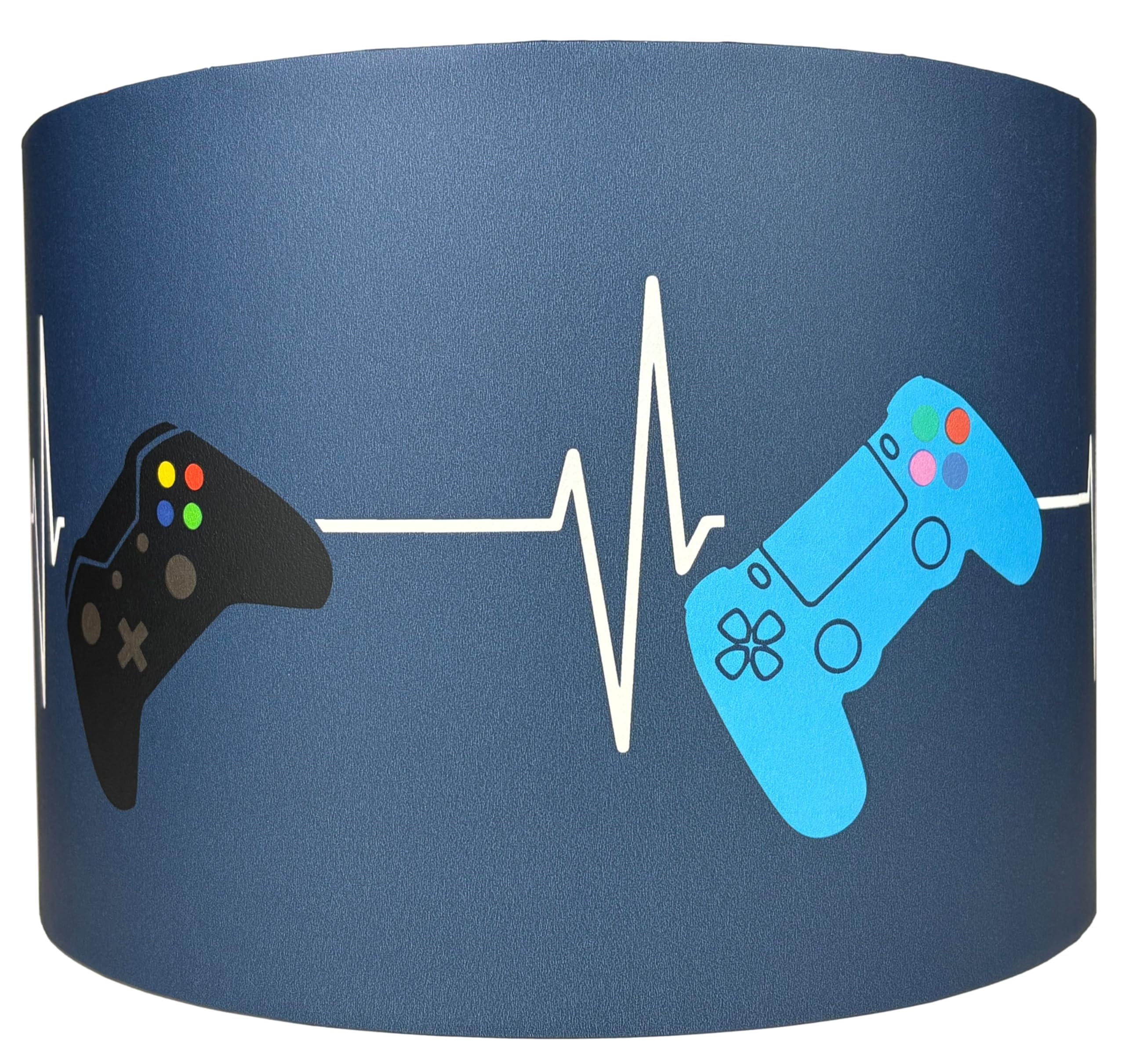 Gaming Controller Lampshade for Ceiling or Table Lamps – Navy Blue Light Shade for Kids and Teens Gamer Bedroom, Gaming Room Decor Accessories