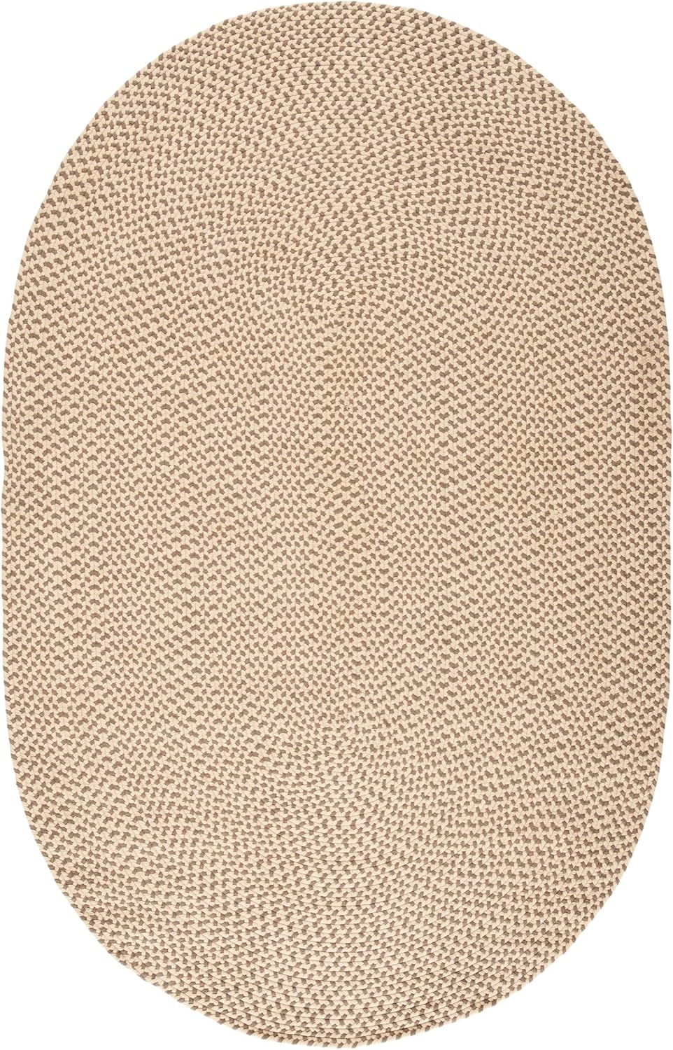 SAFAVIEH Braided Collection 5' x 8' Oval Beige/Brown BRD173A Handmade Country Cottage Reversible Cotton Area Rug