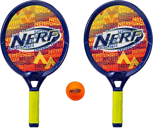 Miniatura 9 de Nerf Small Driveway Tennis Set for Kids - 2 Player Kids Tennis Set - Rackets and Foam Ball - Indoor + Outdoor - (2) Rackets + Foam Ball Included
