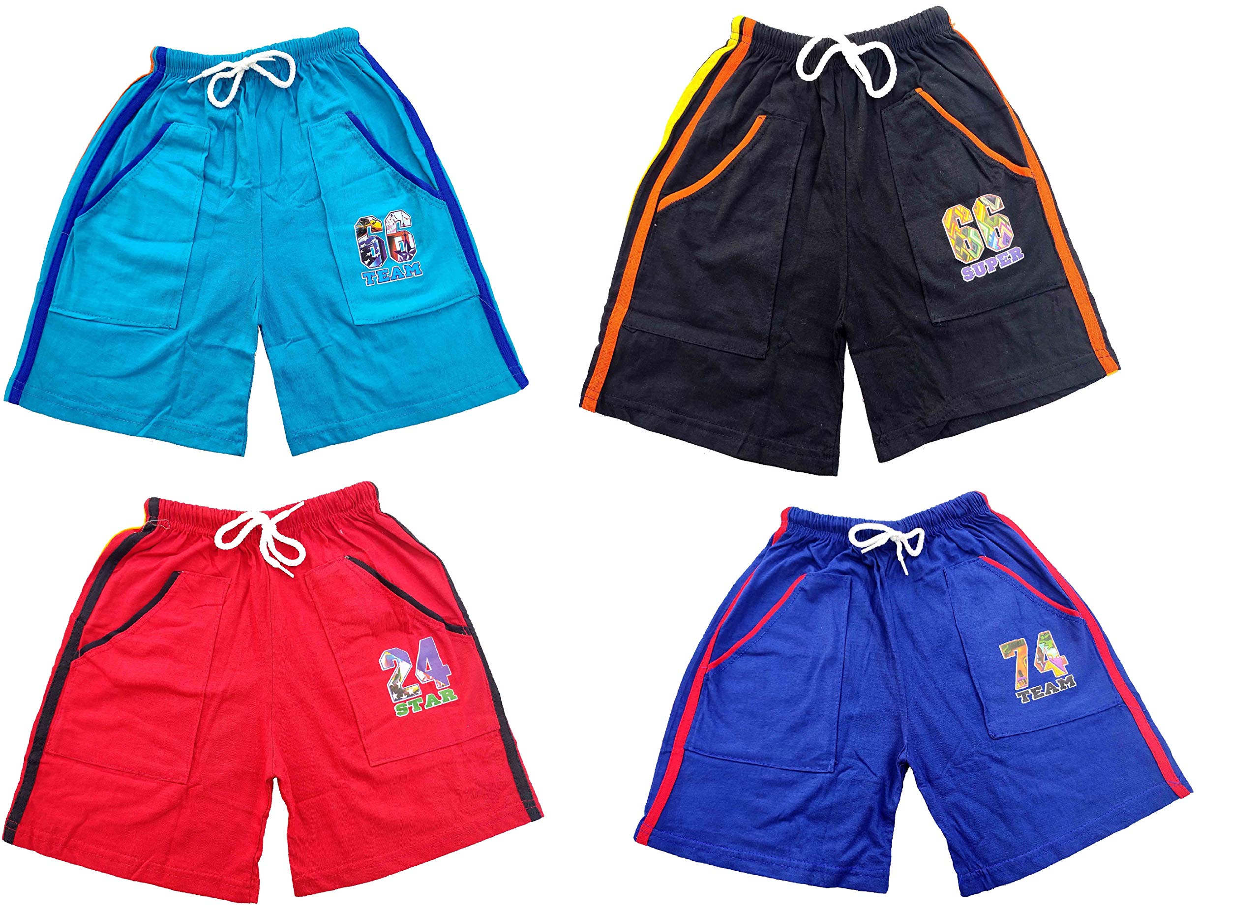 DSquaredBaby Boy's Running Shorts (Pack of 4) (DSQD-NUM-SHORT-BR/SBB-BOY-2-3Y-PO4_Assorted_2-3 Years)