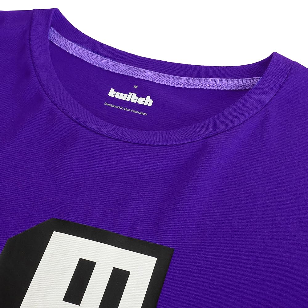 Amazon | [Twitch] コアグリッチTシャツ パープル US サイズ