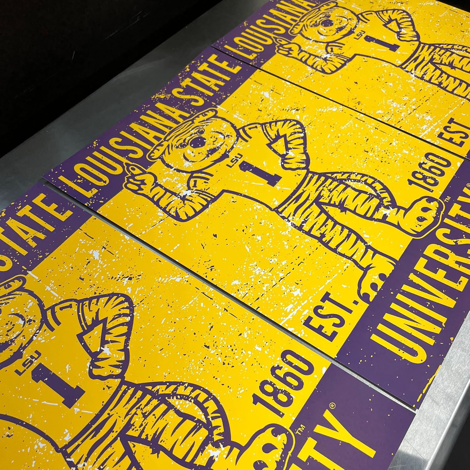 Limited Edition LSU Tigers Poster - Mike the Tiger Vintage Art Print 13X19" (No Frame)