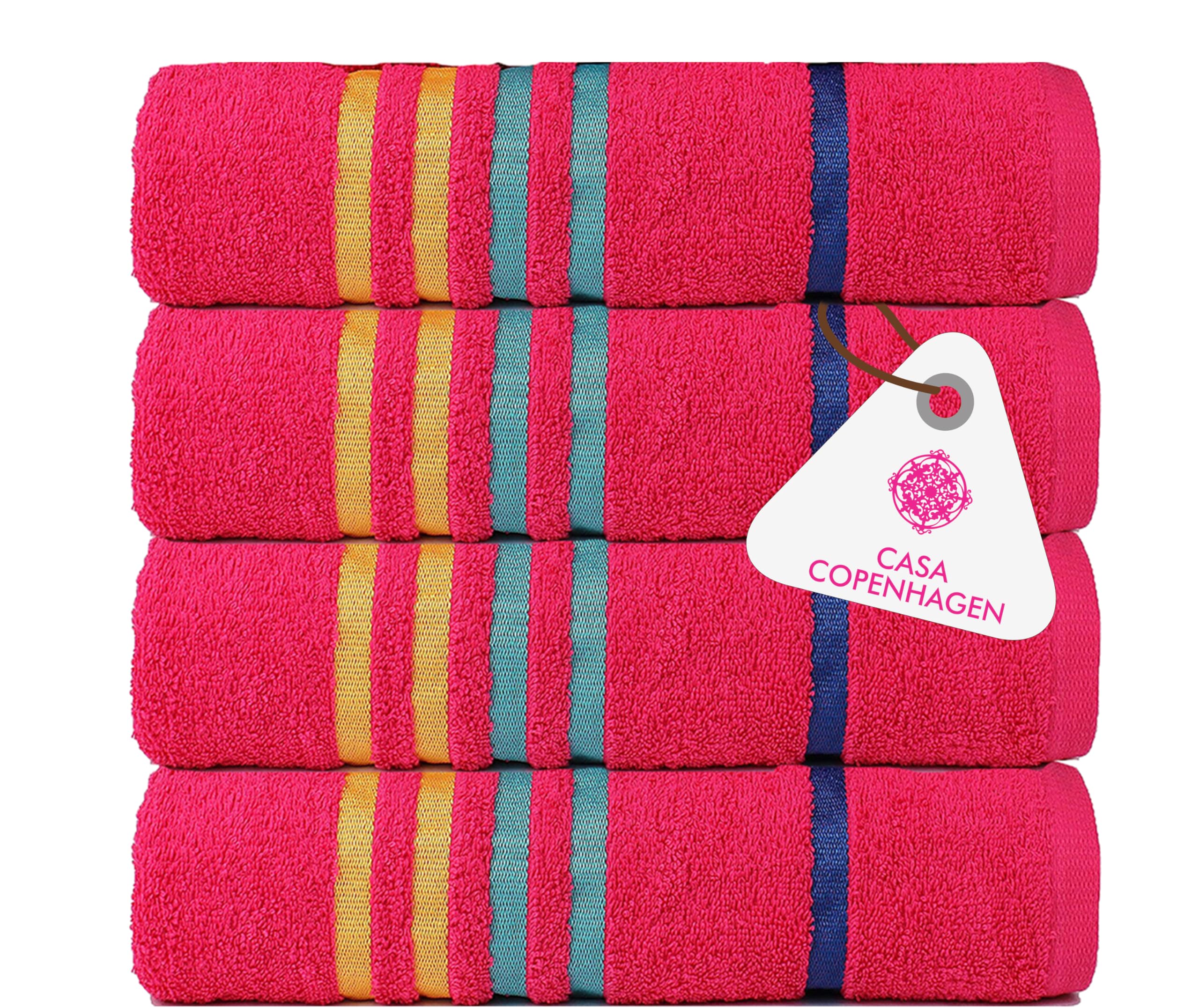 Casa Copenhagen - Egyptian Cotton Exotic 4 Pcs Face Towel (30 X 30cm) Colour : Pink (B0D14B3T7N) Amazon Price History, Amazon Price Tracker