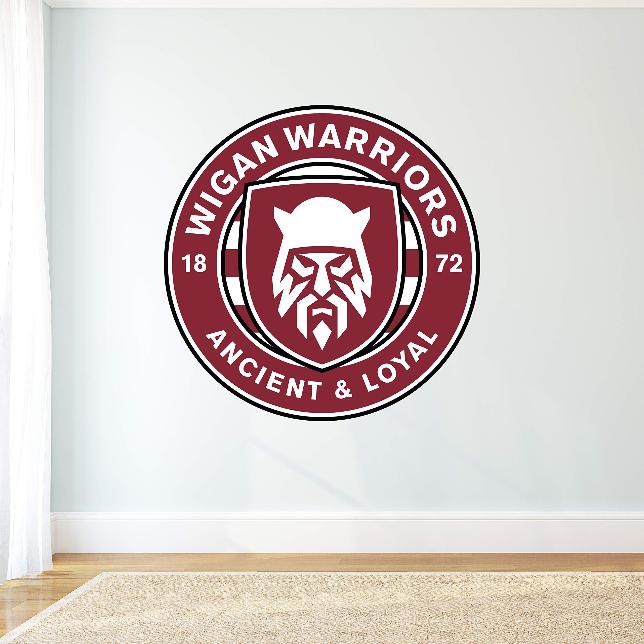 Beautiful Game Wigan Warriors Rugby Club - Crest Wall Sticker Decal Vinyl Poster Print (60cm)