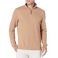 Amazon Essentials Maglione a Coste Francesi con Zip Corta Uomo