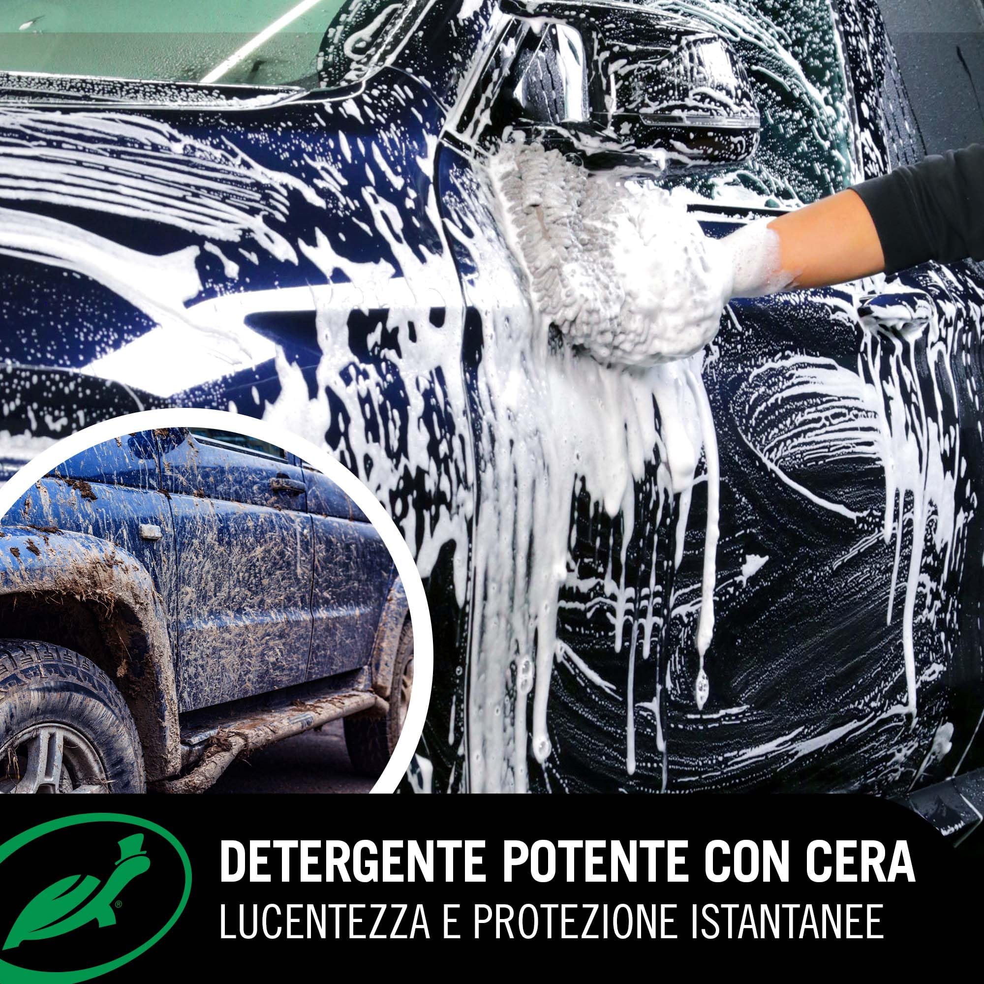 Shampoo per auto Turtle Wax 52882 Zip Wax, 2,5 l – Doppia azione: lavaggio auto concentrato e cera carnauba – applicare, lavare, risciacquare e asciugare per una lucentezza da showroom