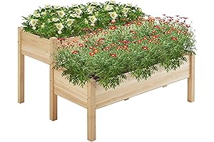 Yaheetech Outdoor 2-Tier Elevated Garden Bed for Herb