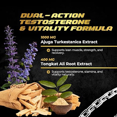 Miniatura 5 de Turkesterone Tongkat Ali para hombres y mujeres  Suplemento de turkesterona de alta potencia para hombres con Tongkat Ali  2 en 1 energía natural,