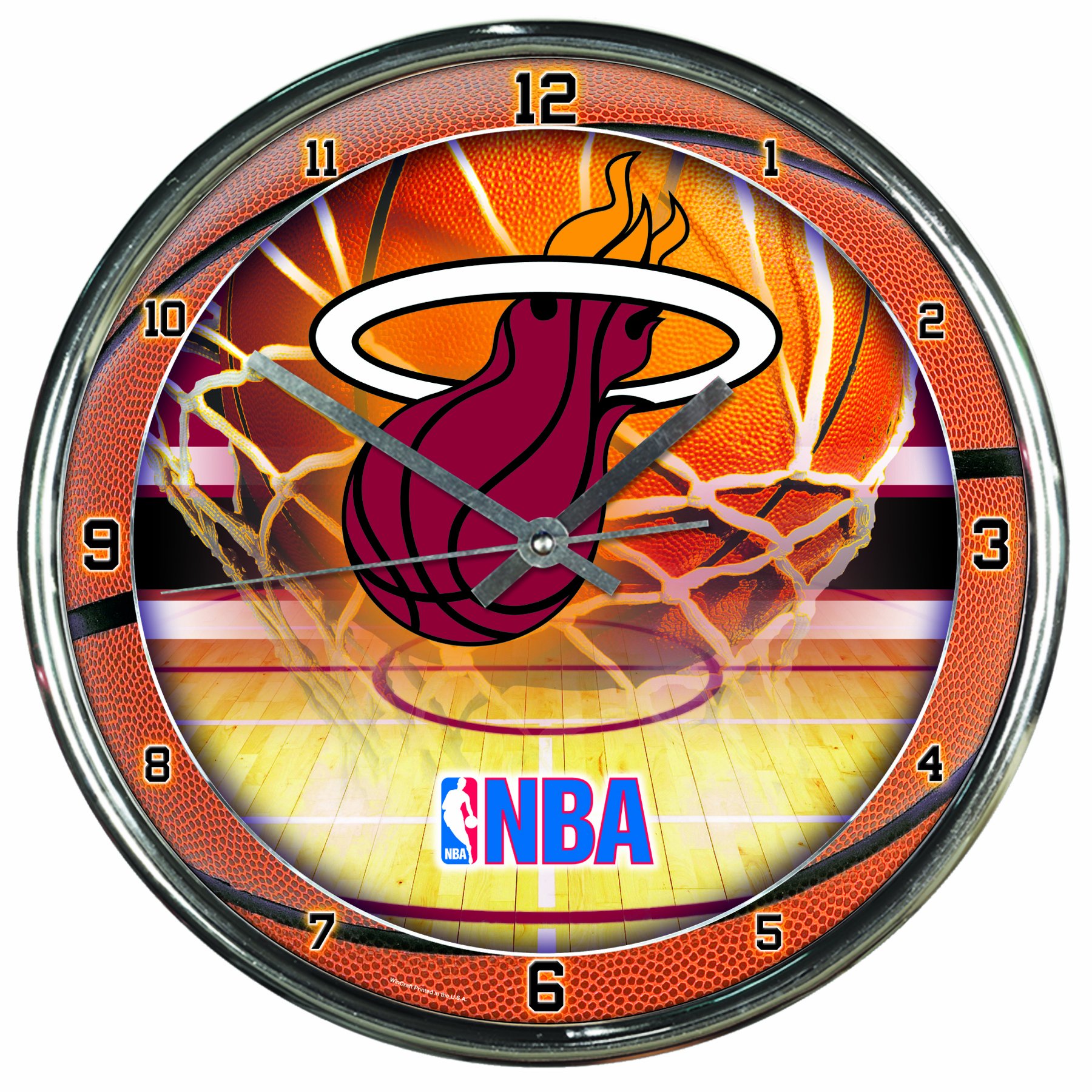 NBA Cleveland Cavaliers Wall Clock Chrome 12 x 12 Inch