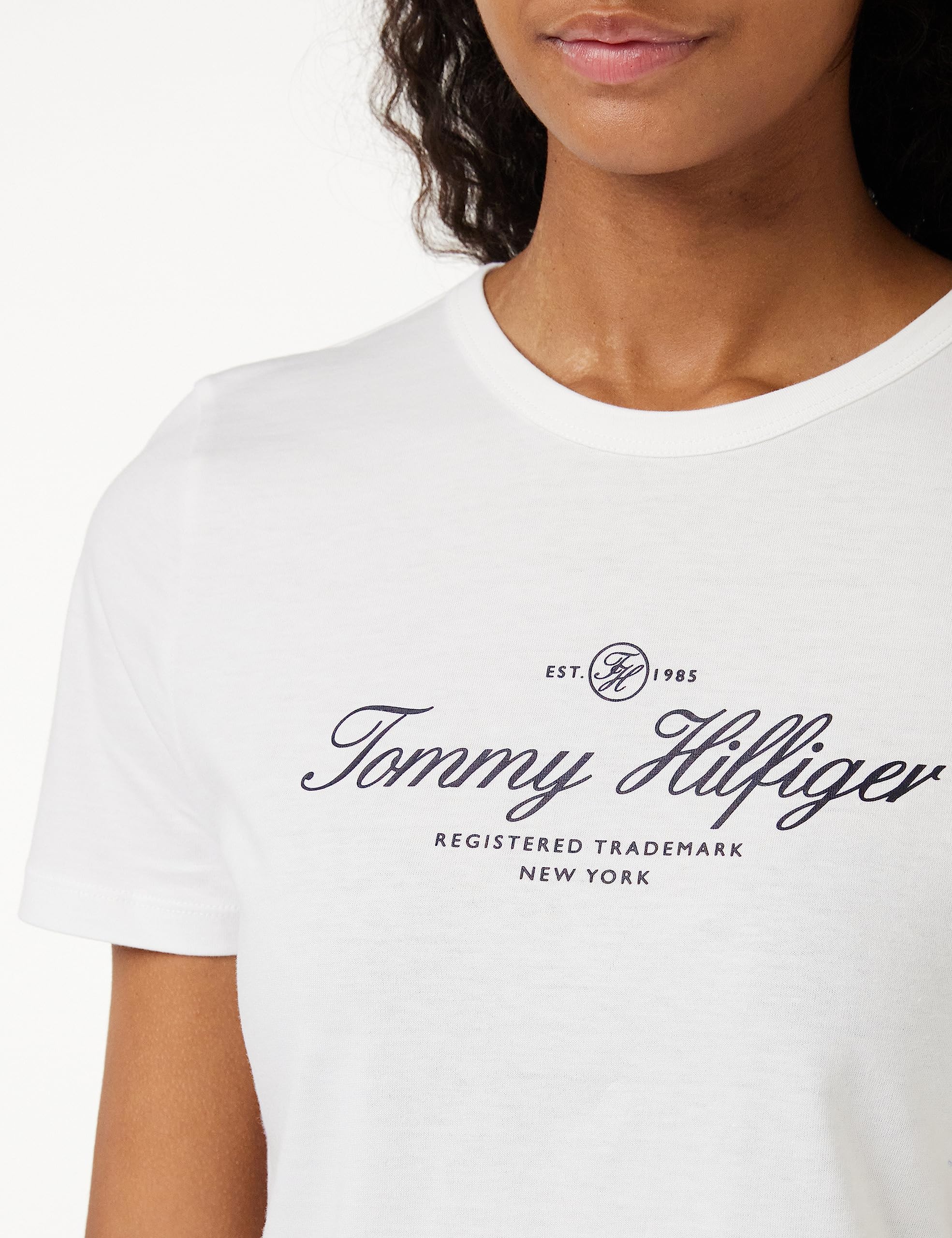 Tommy Hilfiger T-shirt Maniche Corte Donna Scollo Rotondo