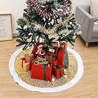 Vista 93 de Mr. Pen Christmas Tree Skirt - 48 inches, Faux Fur, White