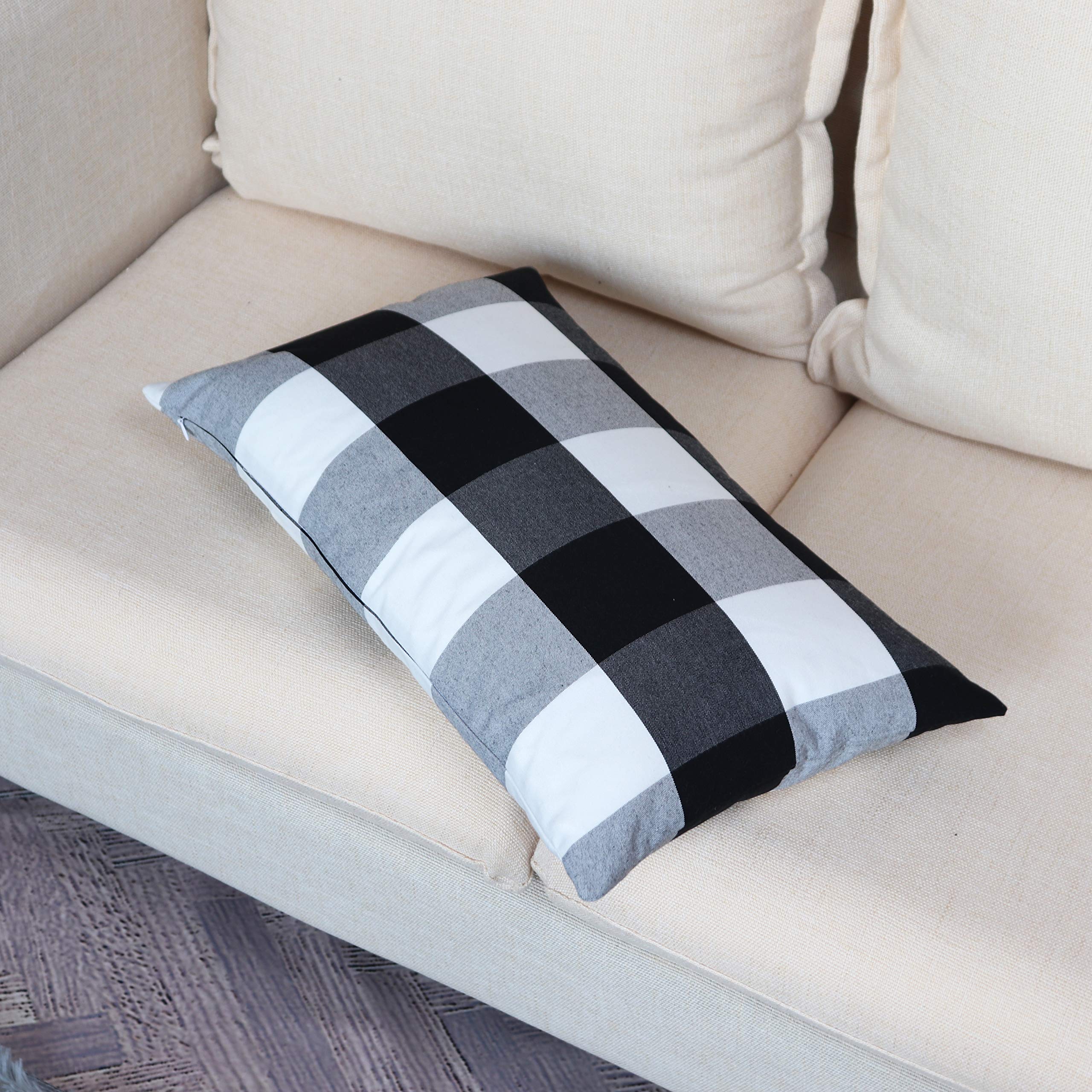 Federa Per Cuscino EKOBLA Rustica Con Scritta 'Be Still' - Rettangolare 30x50 Cm, In Cotone E Lino, Con Cerniera Nascosta, Per Divano, Camera Da Letto, Soggiorno - 2