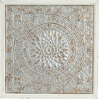 Deco 79 Metal Scroll Wall Decor with Embossed Details, 34