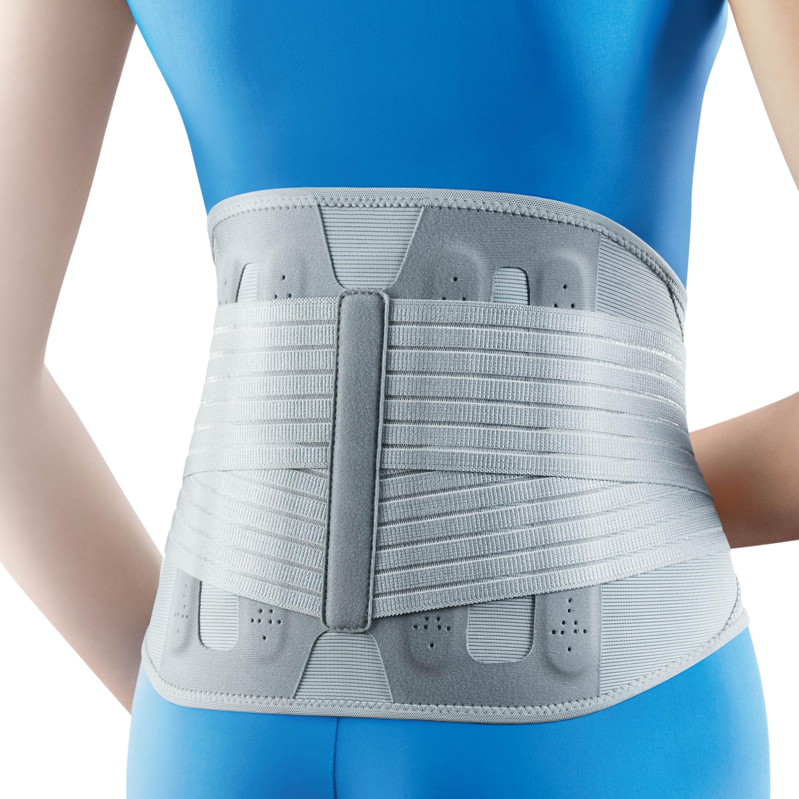 OPPO 2366 High Lumbar Support Back Brace with Flexible Stays - Lower Back Pain Relief, Sciatica Pain Relief, Scoliosis, Herniated Disc - for Elderly