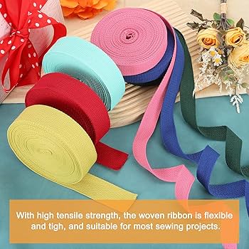 JESEP YONG 1 1/2 Inch 30ft Ivory White Heavy Cotton Webbing Strap Wide Flat Weave Webbing Strap For Cloth Tote Bag, Pet Collars, DIY Projects, Crafts