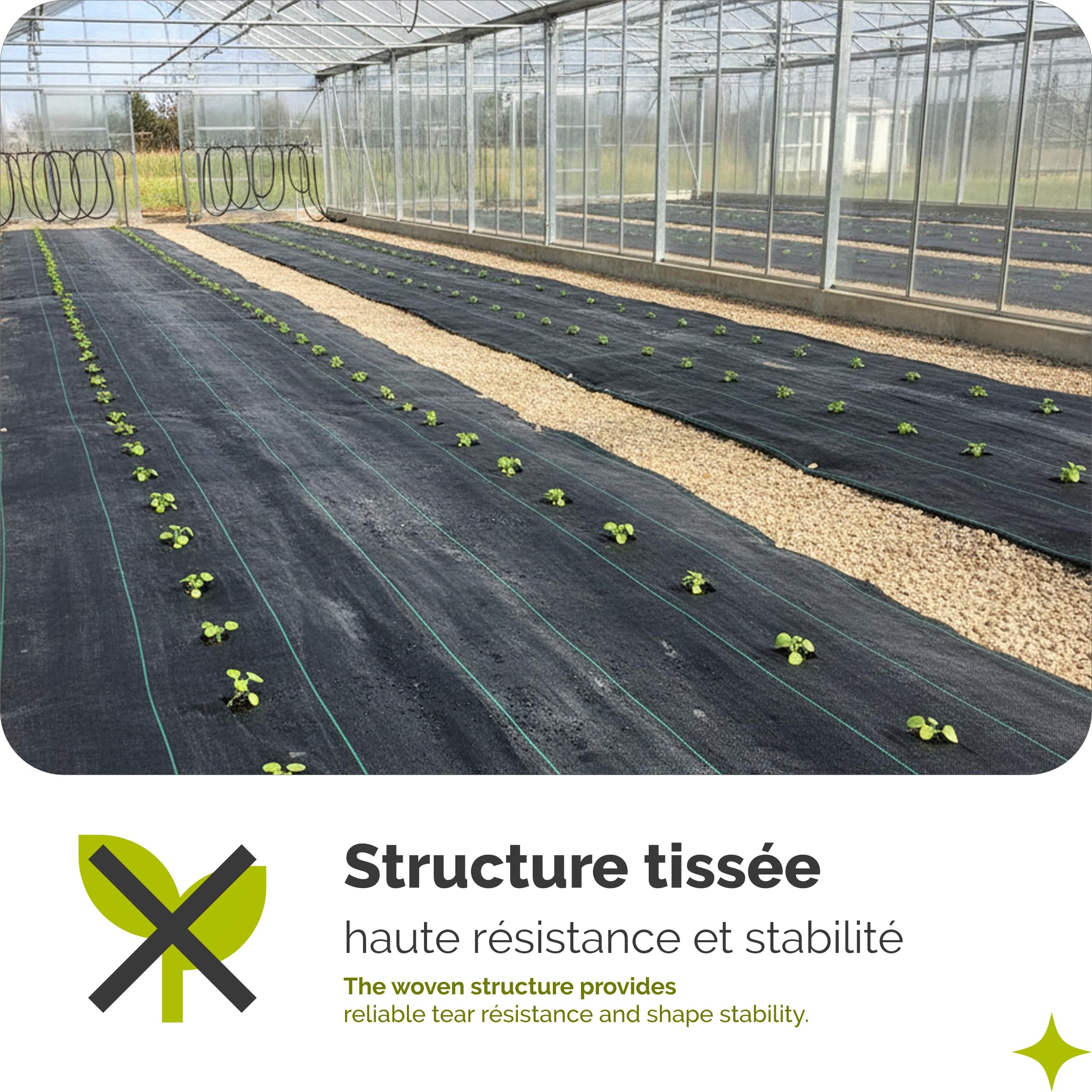 Garronda 1 x 100 m Toile de Paillage 100g/m² Anti-Mauvaises Herbes GD-0192