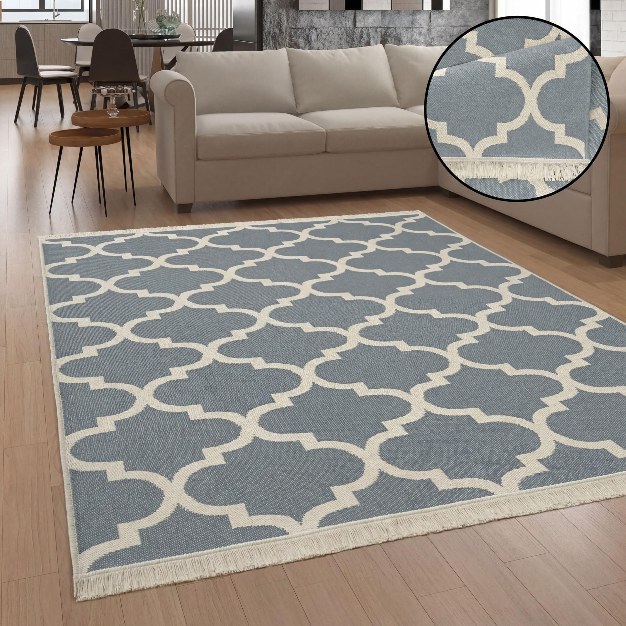 Paco Home Tappeto Salotto Moderno Soggiorno Lavabile In Lavatrice Motivo Scandinavo Motivo Boho, Colore:Grigio 3, Dimensione:60x180 cm