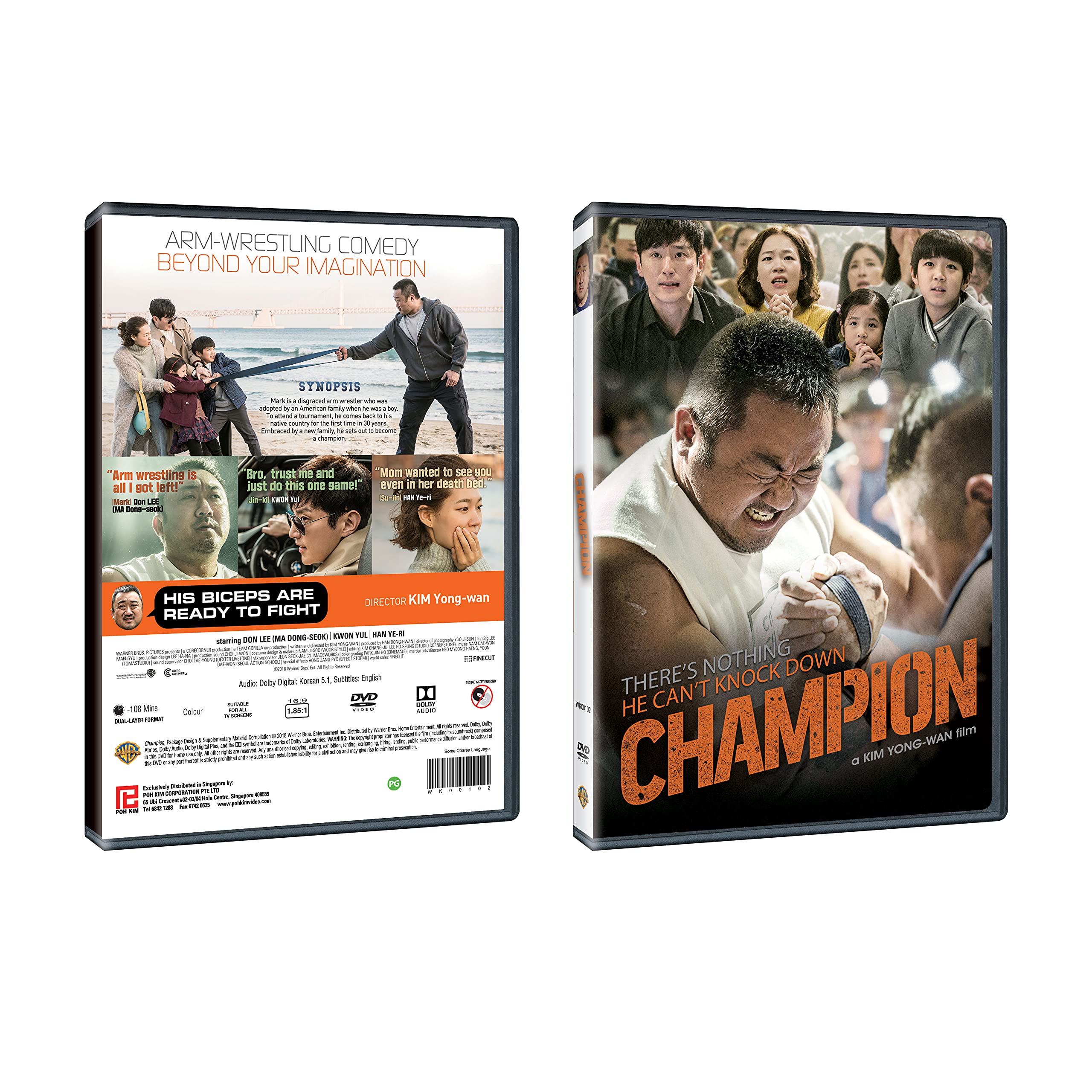 DVD Champion de cine coreano con subtítulos en inglés para coleccionistas