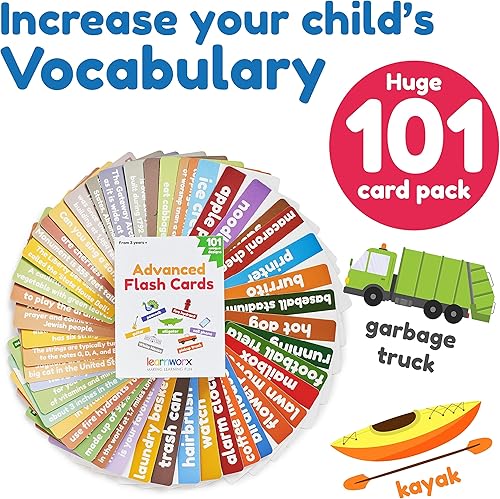 Miniatura 6 de Tarjetas flash avanzadas para niños pequeños de 3 a 5 años - 101 tarjetas flash - tarjetas flash preescolares - tarjeta flash de jardín de infantes