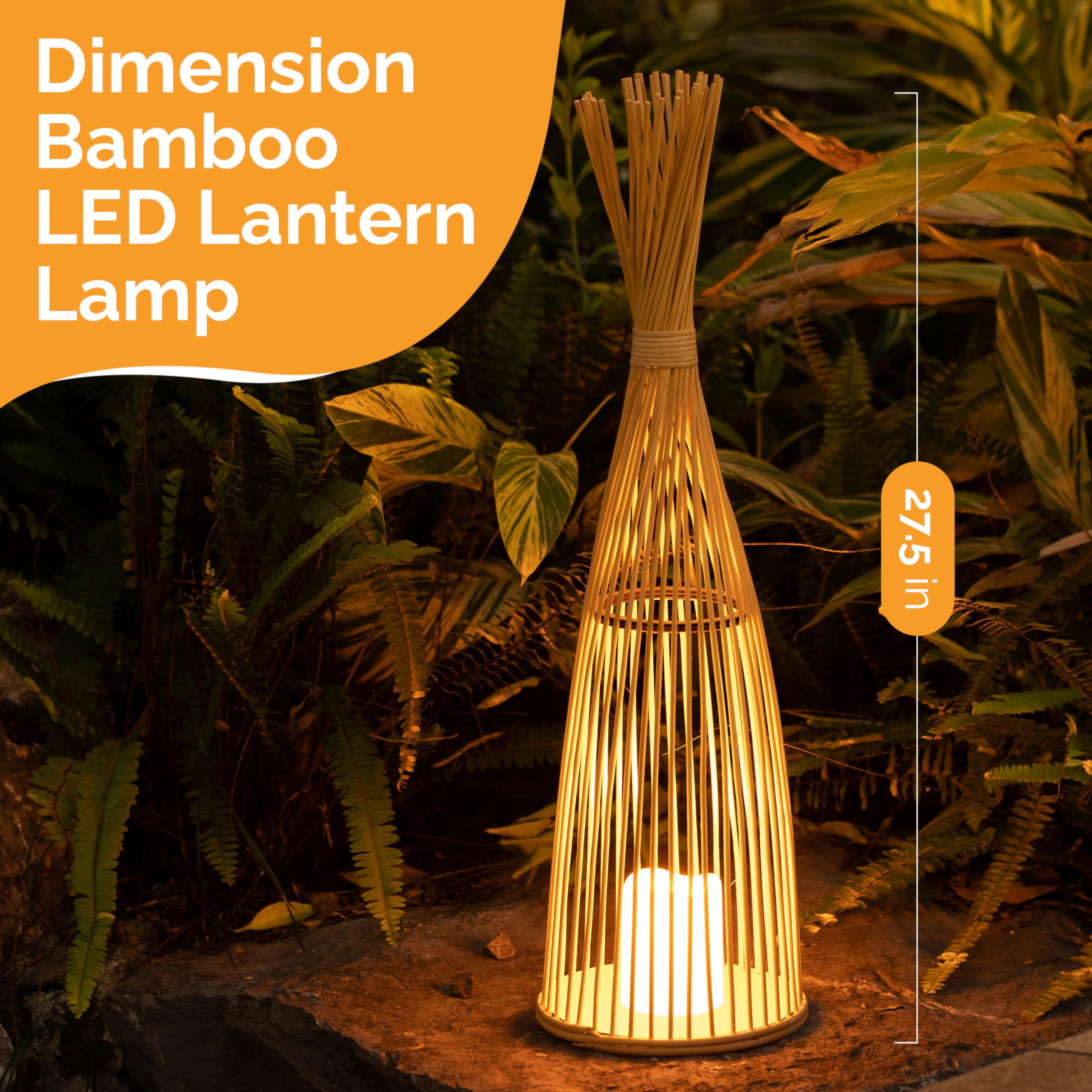 Amazon.com: Vintiquewise Hand-Woven Tall Bamboo LED Floor Standing