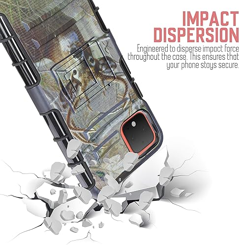 Miniatura 7 de Funda con clip para cinturón para Google Pixel 4 XL con funda híbrida de vidrio templado, funda protectora de cuerpo completo resistente a prueba de