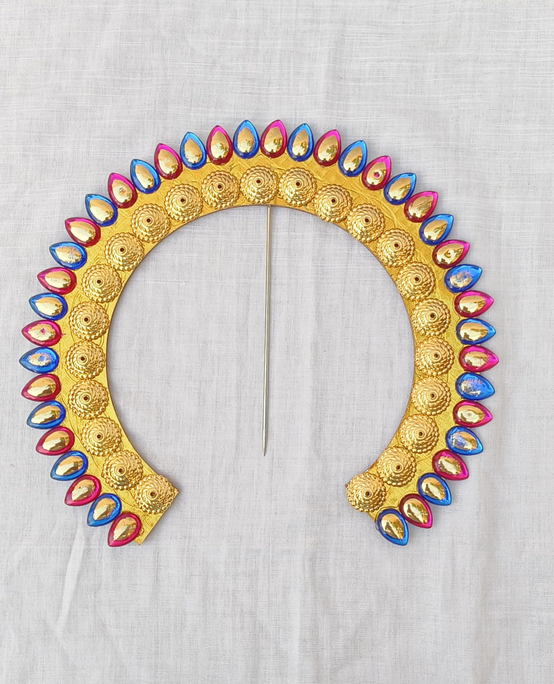 PUJA CELEBRATIONS Arch Prabhavalli Big 8" inches, Stone Decoration, Lakshmi Idol Decorations Items Online, Varamahalakshmi Pooja Set, Metariel :Plastic Alankara Item