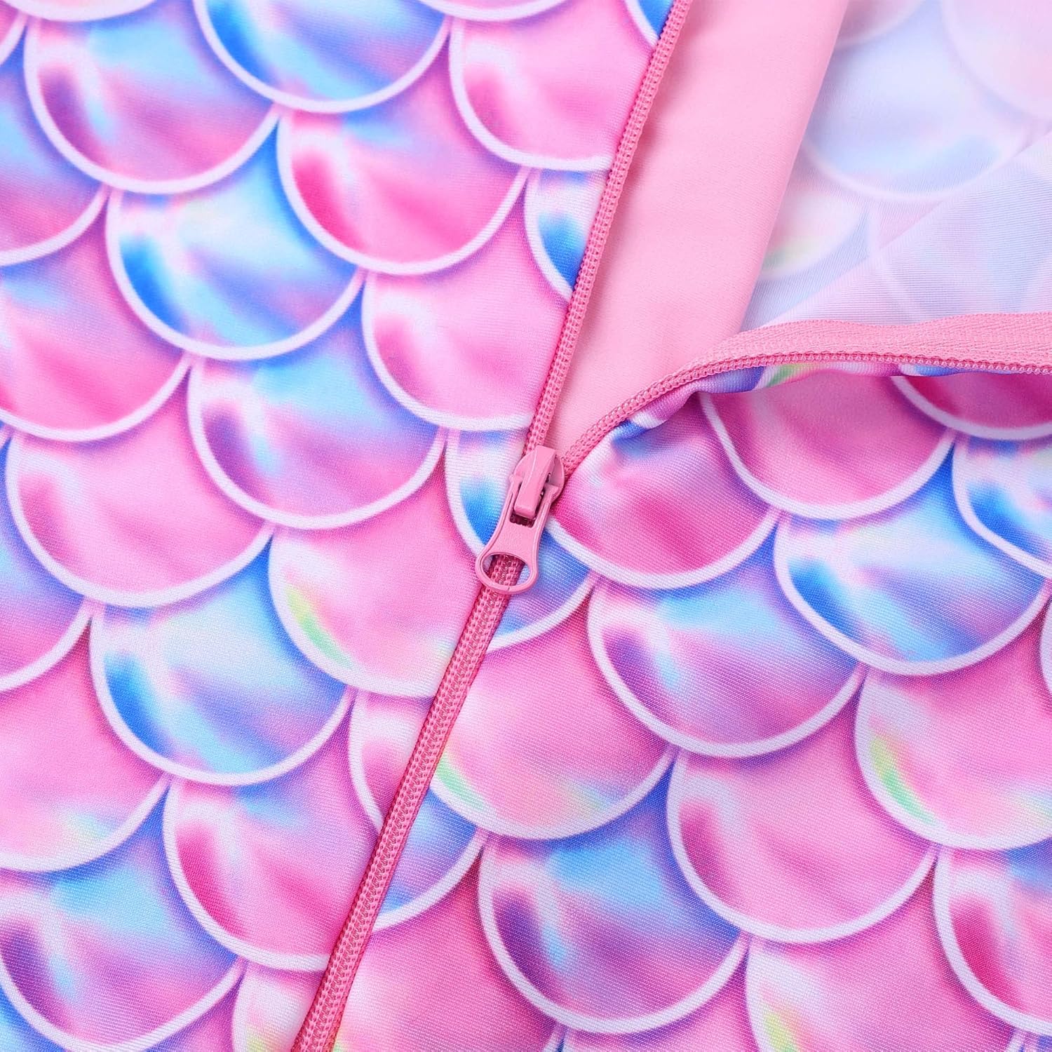 TFJH E 1PCS Girls Long Sleeve Swimsuit UPF 50+ Rashguard Zipper Footed - Image 3