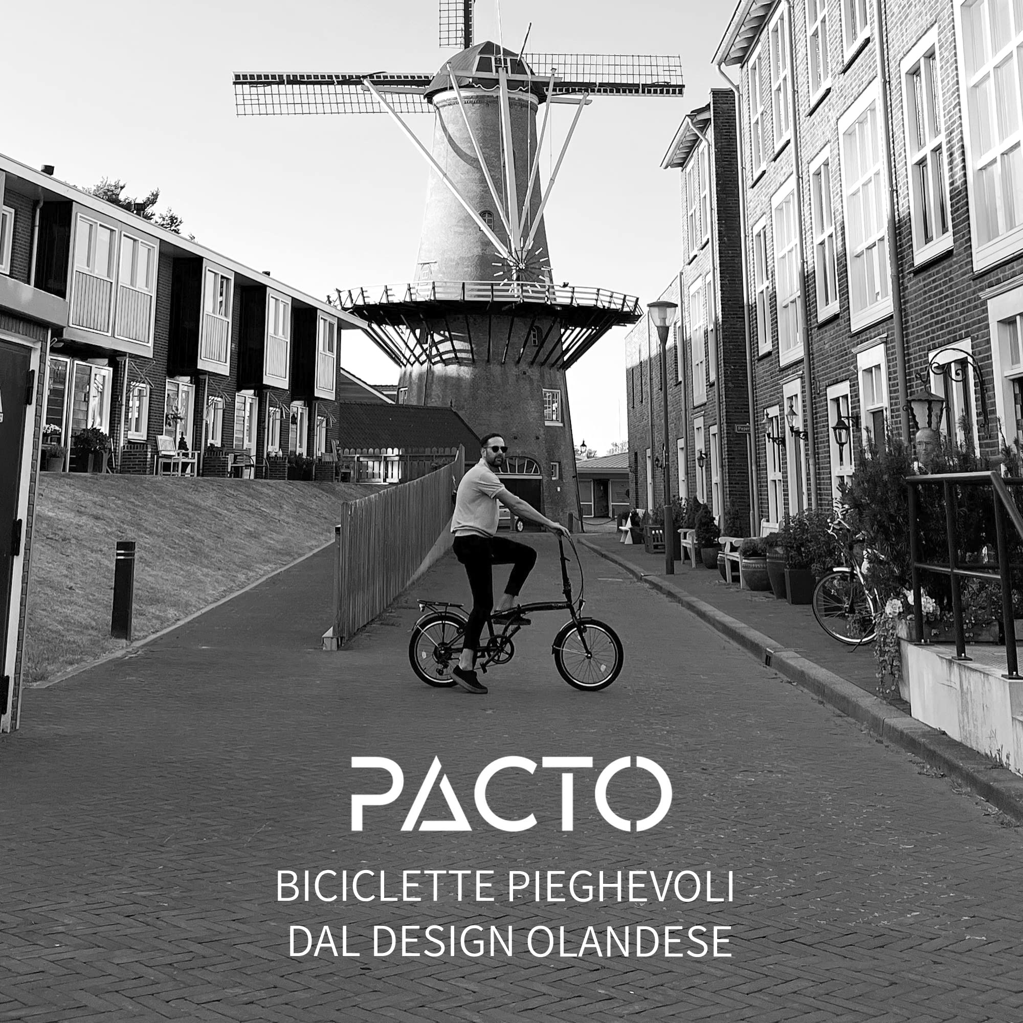 PACTO Six - Hollandrad Vélo Pliable de Haute qualité 27cm Cadre en Aluminium Bike 20 Pouces Roues en Aluminium Bicycle, 6 Vitesses Shimano vélo Pliant Vélo Pliable Vélo pour Adultes Bleu