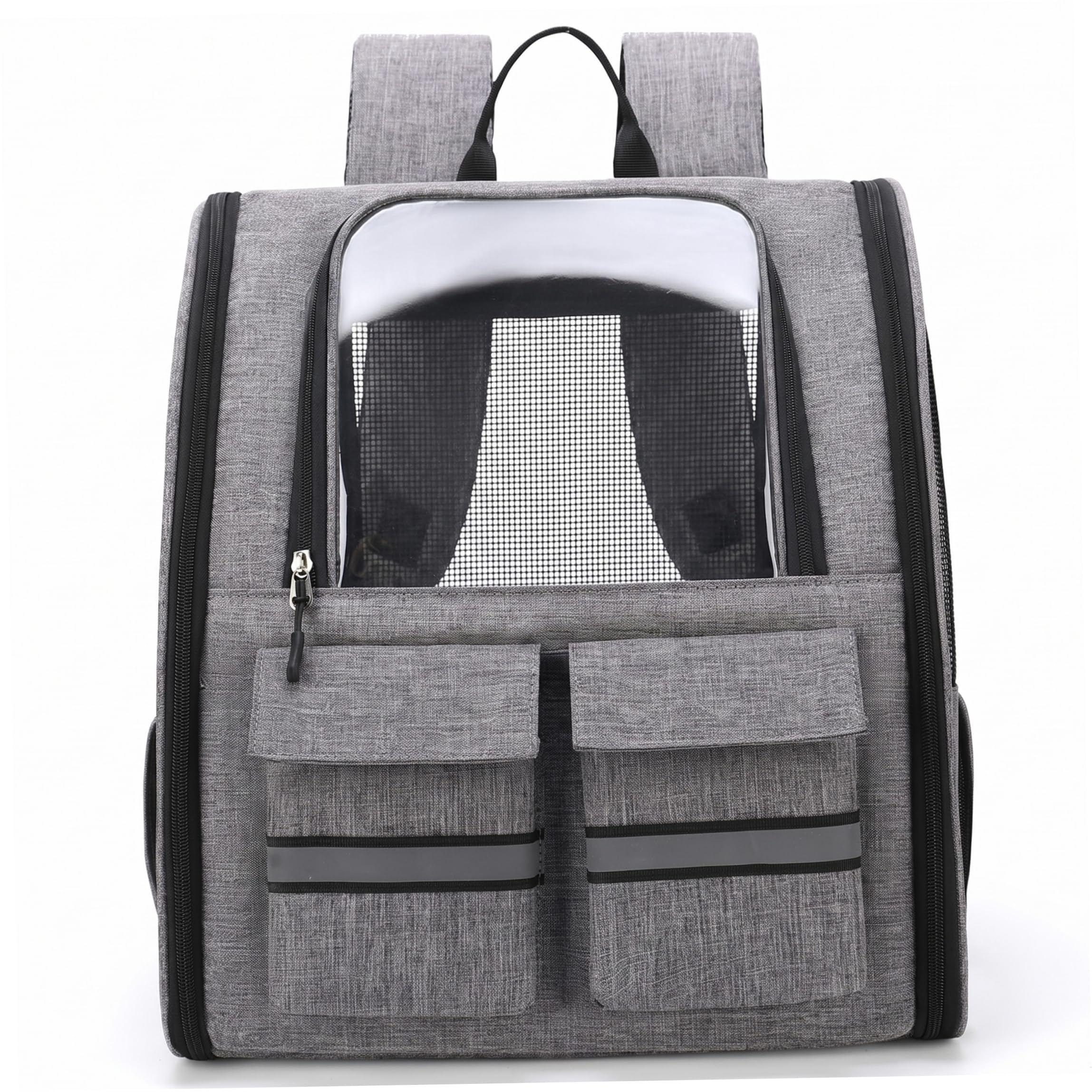 Mochila transportín para gatos plegable con malla transpirable y ruedas