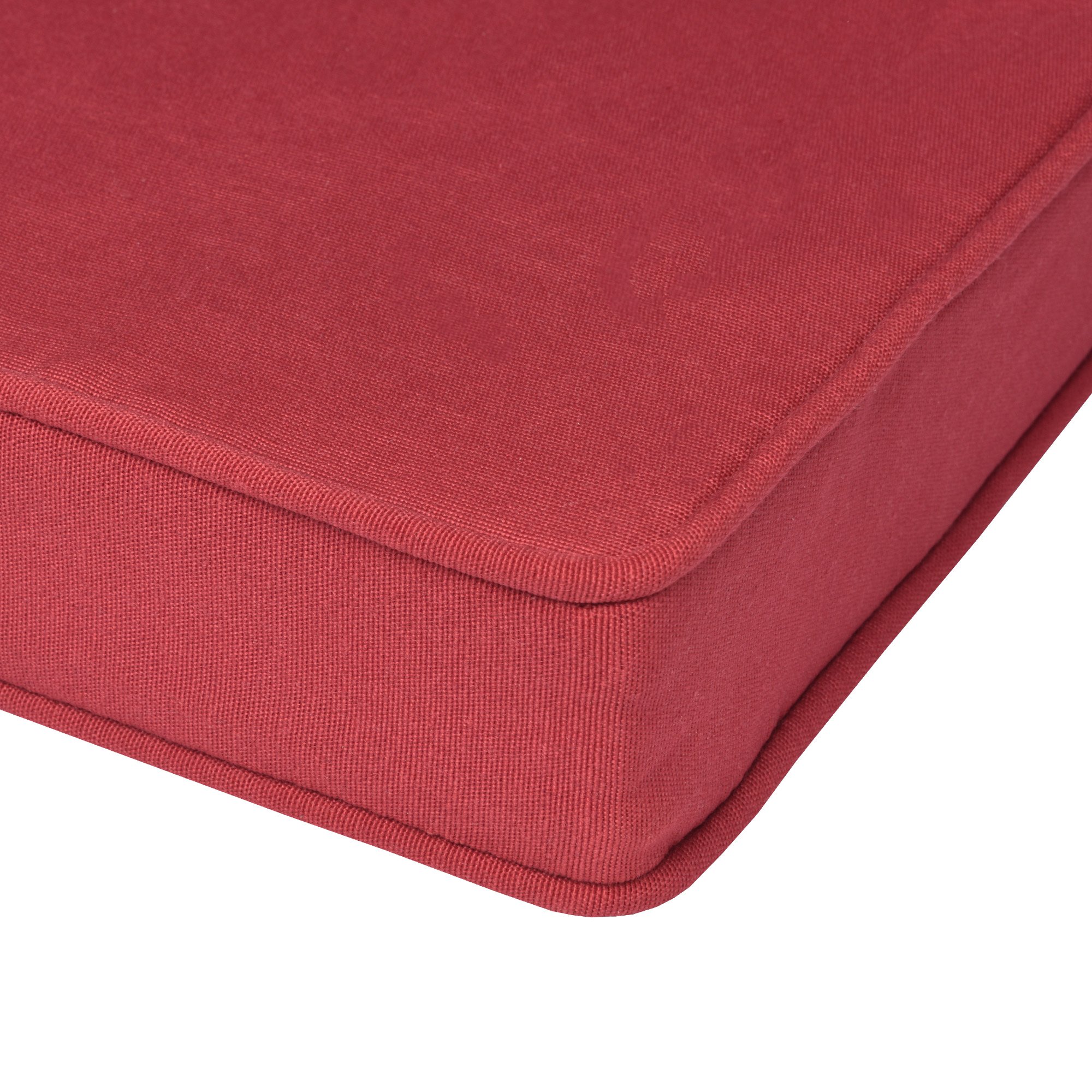Beautissu Set de 6 Coussin de Chaise d'Intérieur 45x40 cm Loft SK – Galette de Chaise déhoussable et Lavable avec Bandes de Fixation Coussin d'assise Exterieur Jardin Coussin Rouge