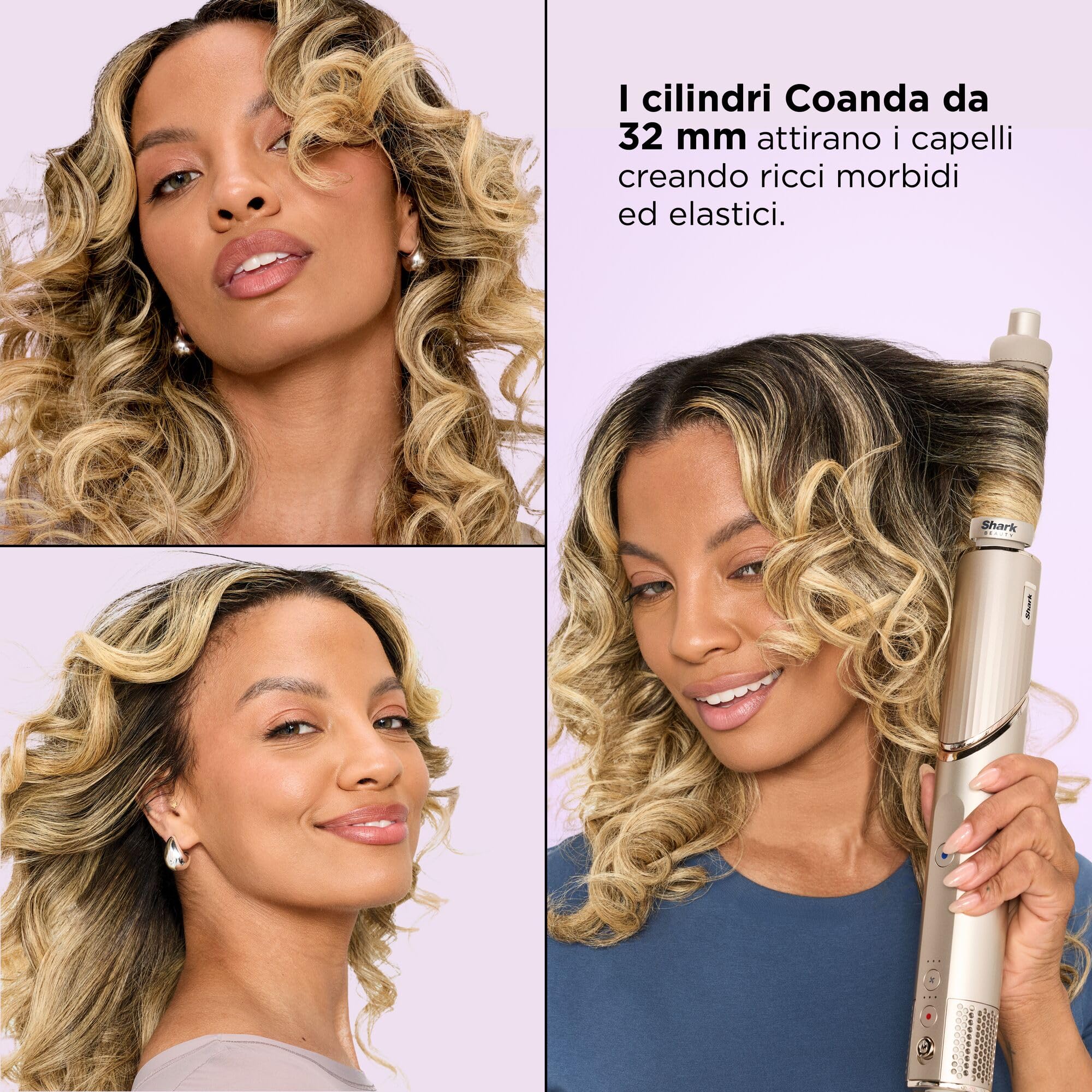Shark FlexStyle Multi Styler ad Aria Calda e Asciugacapelli con Arricciacapelli Auto-Wrap, Spazzole e Concentratore – Senza Danni da Calore, Styling Versatile, per Tutti i Tipi di Capelli