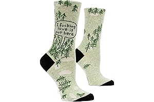Cozy Forest Adventure: Women's Novelty Crew Socks