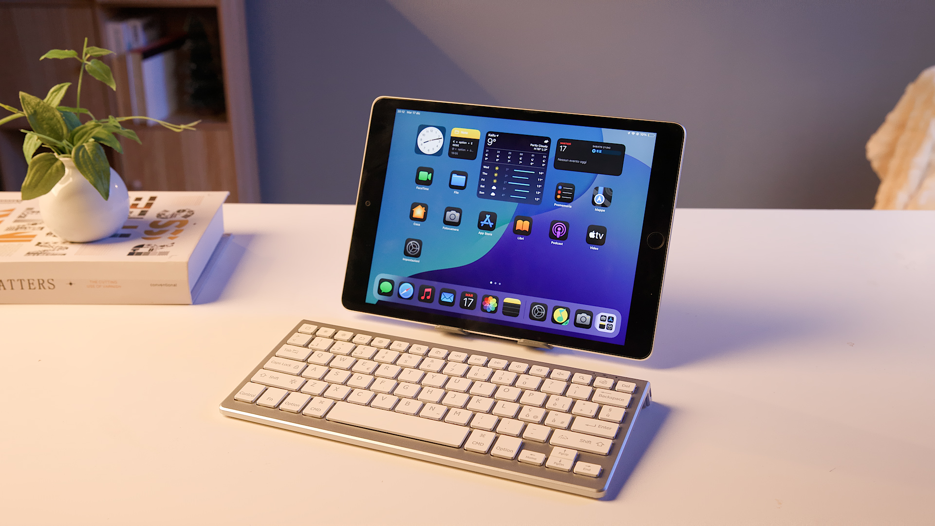 Tastiera Bluetooth CACOE Per MacOS/iPadOS - Retroilluminata 7 Colori, Layout IT, Argento - Foto 5