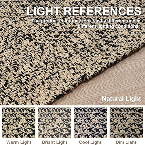 Miniatura 198 de Collive - Tapete de 27 x 43 pulgadas, lavable a máquina, para interiores y exteriores, de bajo perfil, suave algodón tejido a mano, para baño