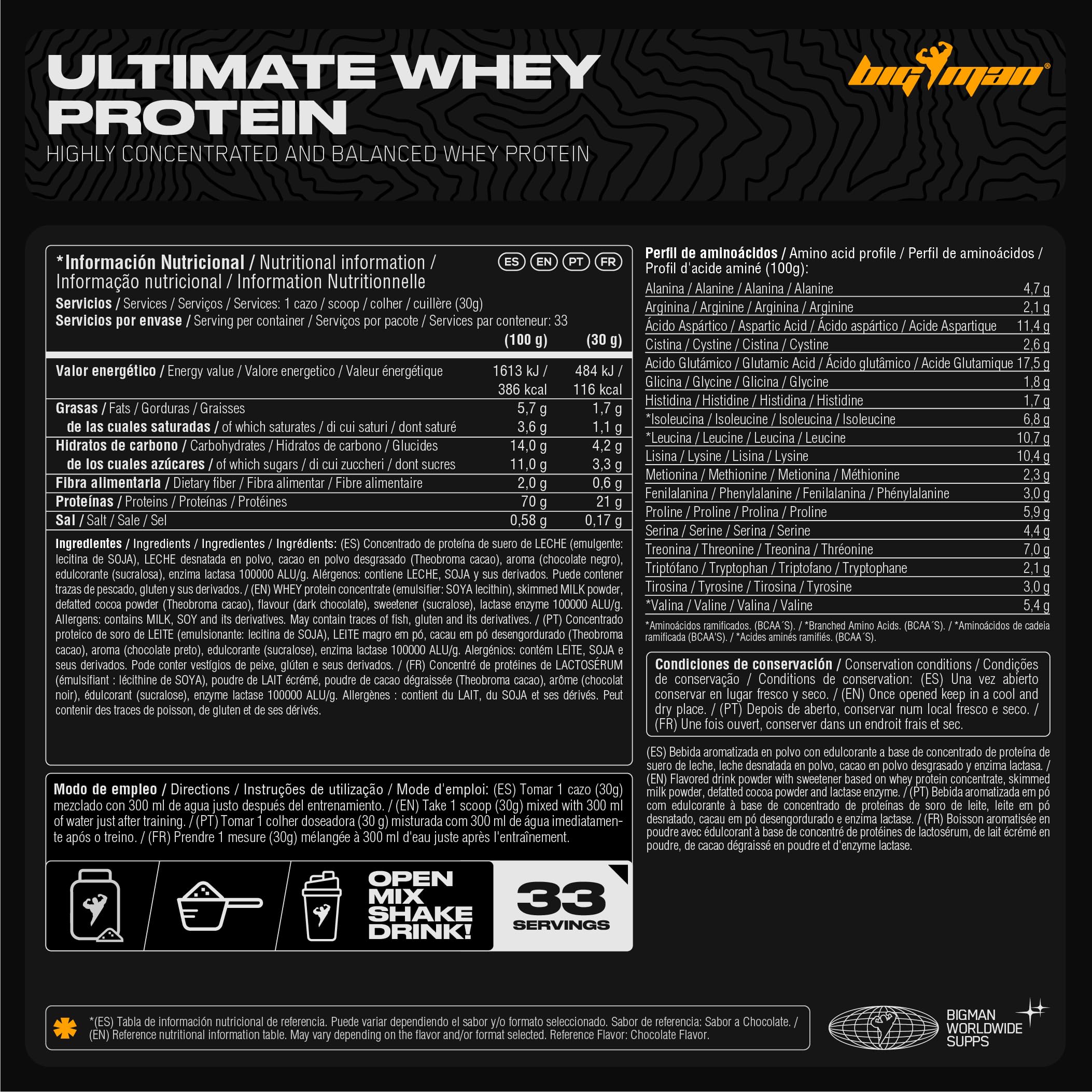 Pack BigMan Ultimate Whey Protein 1 kg + Shaker de REGALO PRO | Aumenta el crecimiento muscular | Entrenamientos intensos | Máxima asimilación (1 KILO, Fresa Platano)