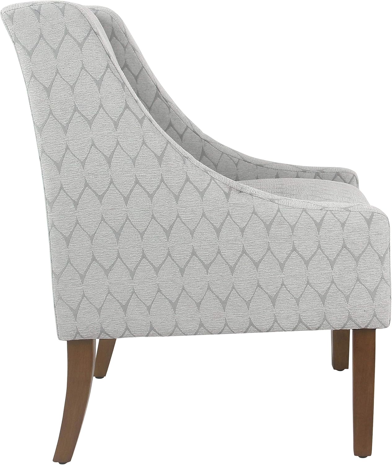 HomePop Modern Swoop Arm Accent Chair, Gray Leaf : Home & Kitchen
