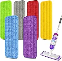Vista 1 de EXEGO 6 almohadillas de microfibra reutilizables para mopa Swiffer Powermop, repuestos para mopa eléctrica para trapeador de 13 a 15 pulgadas