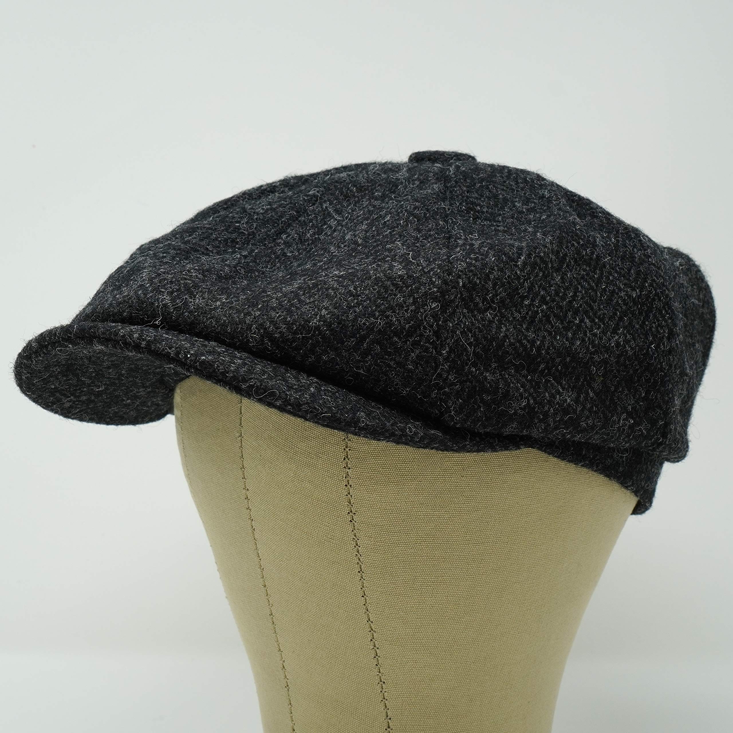 BORGES & SCOTT Gorra Estilo Newsboy Lomond - 100% Lana Tejida a Mano - Harris Tweed - Resistente al Agua