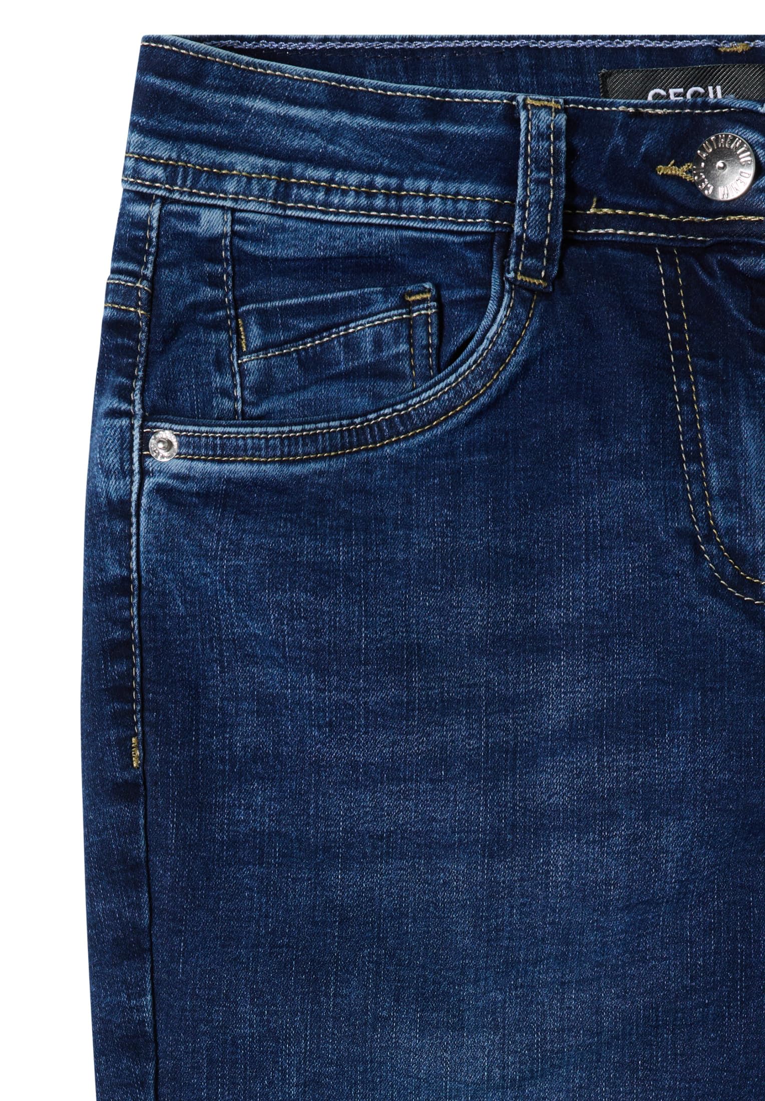 Cecil - 3818662, Jeans a Vita Media, Gamba Dritta, vestibilità Casual Donna